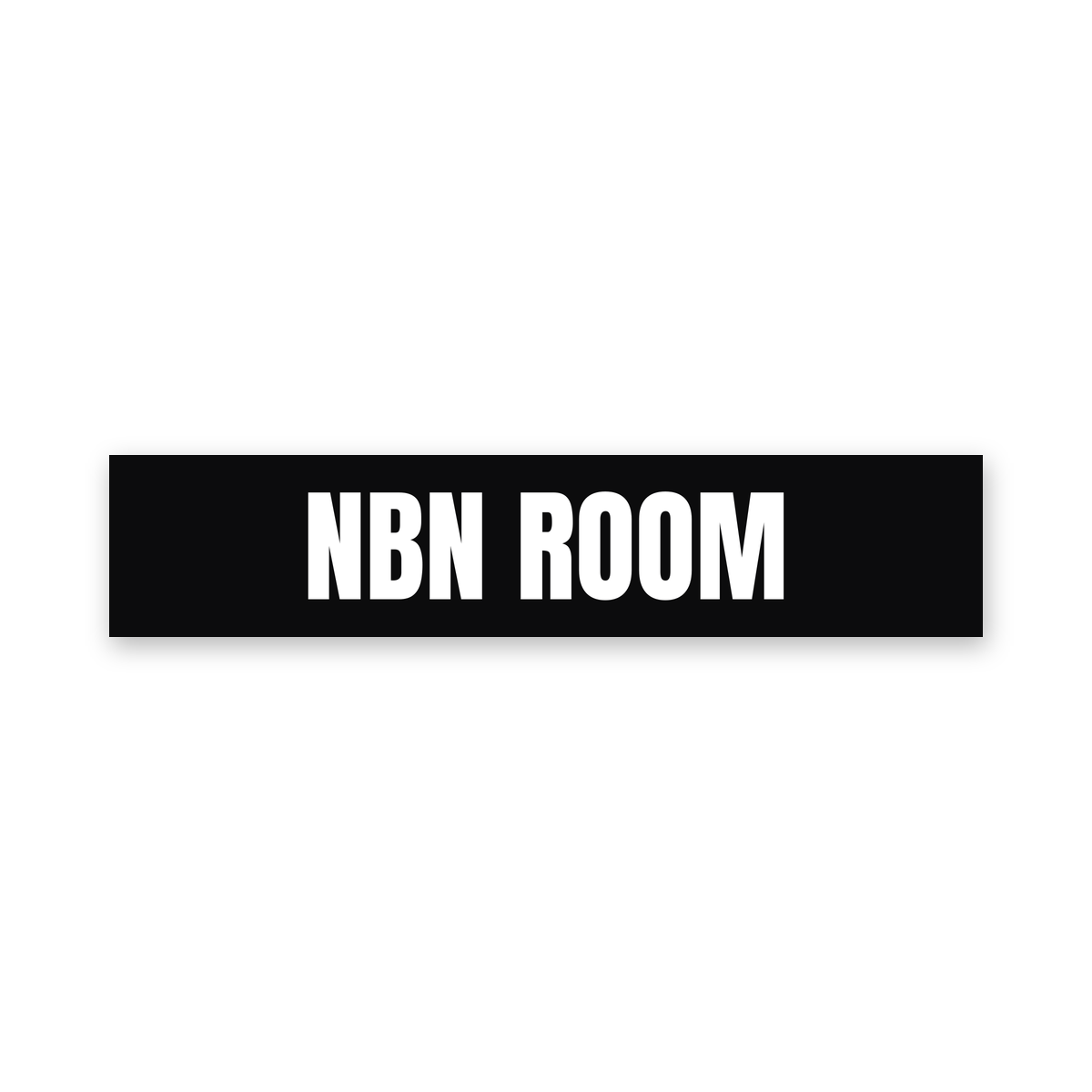 NBN Room Sign, black and white, Australian made