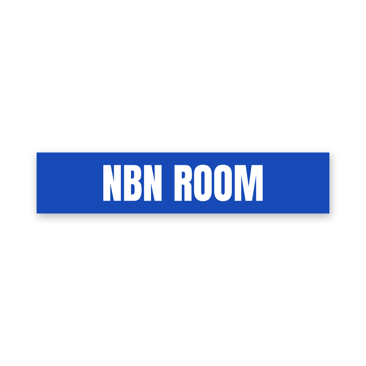 NBN Room Sign, blue and white, Australian made