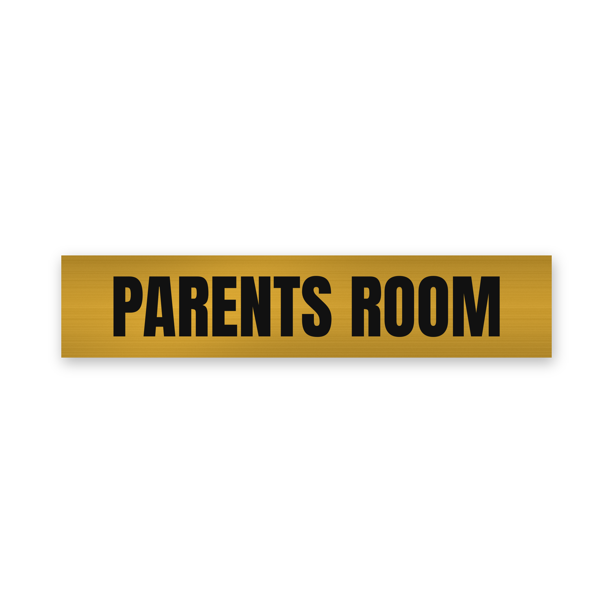 Parents Room Sign, brushed gold and black, Australian made