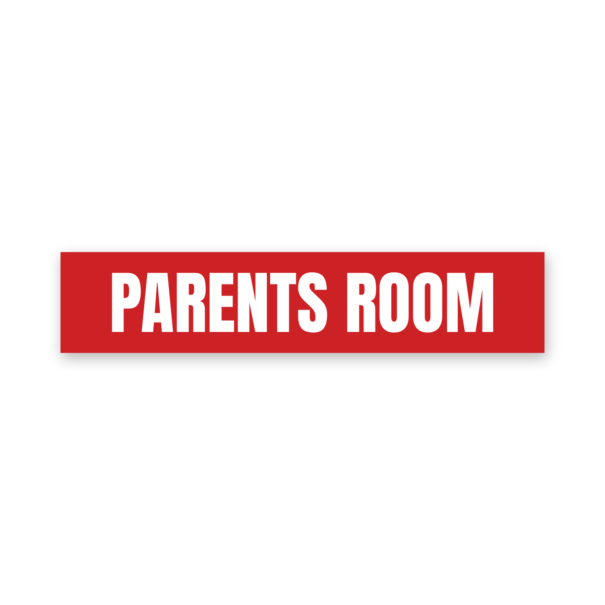 Parents Room Sign, red and white, Australian made