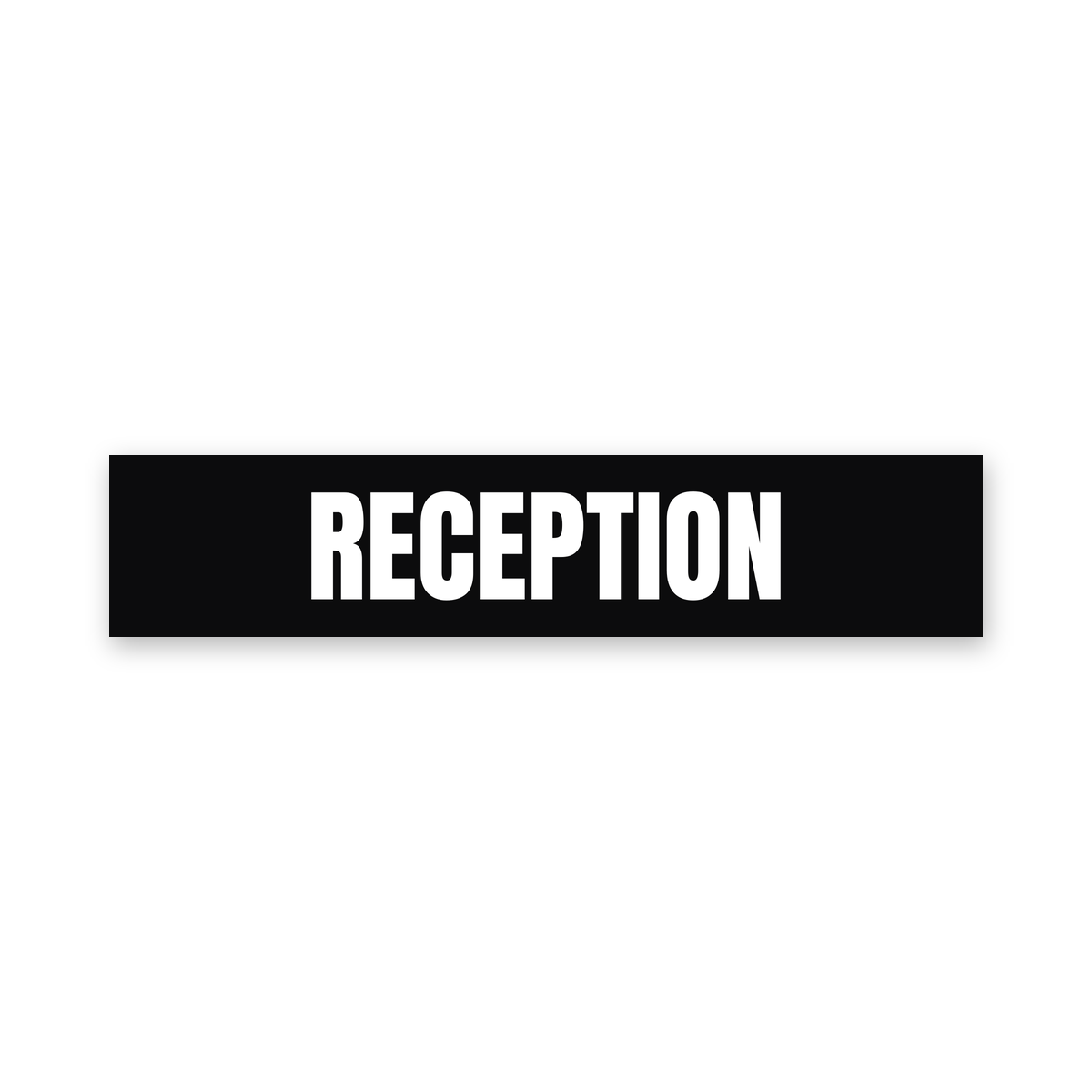 Reception Sign, black and white, Australian made