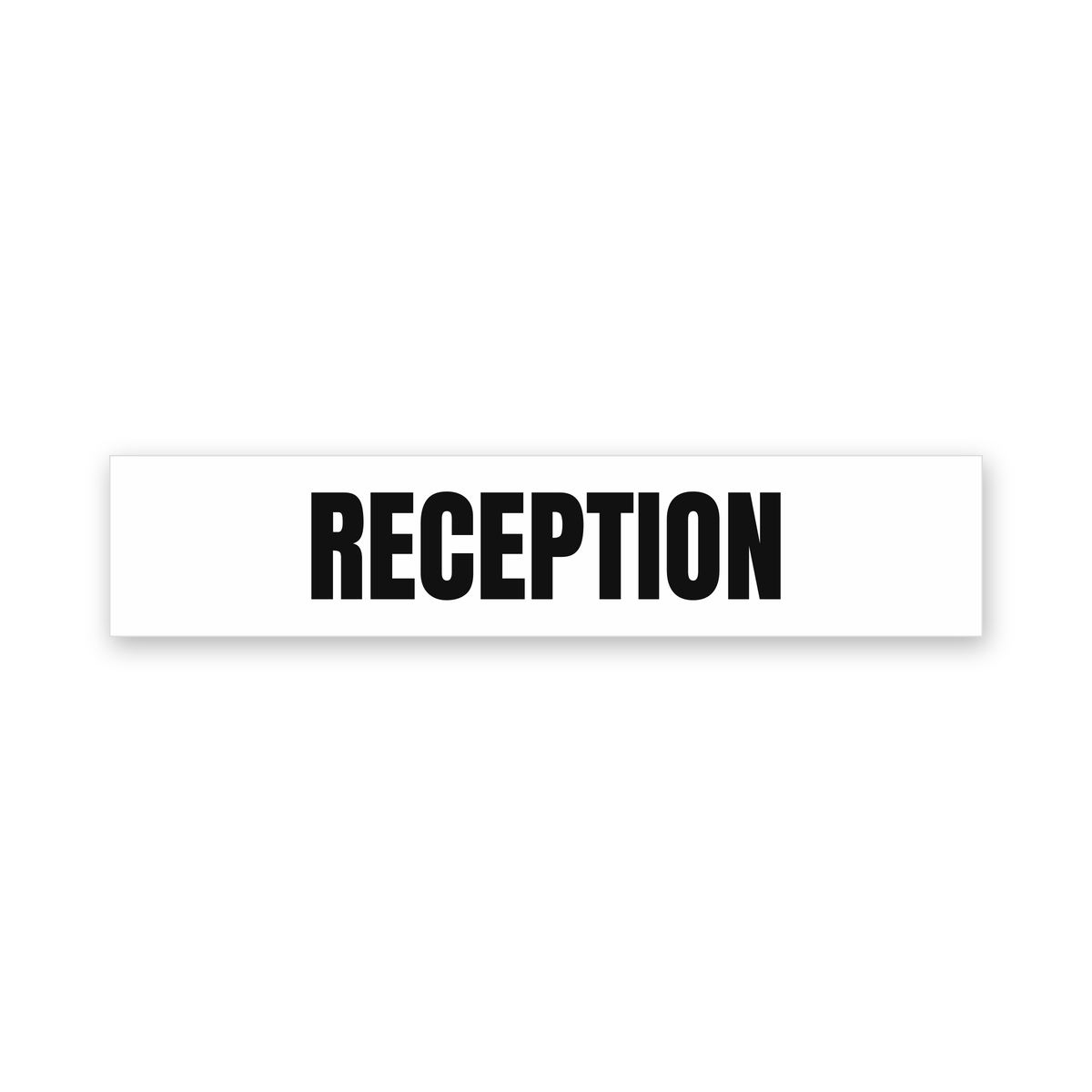 Reception Sign, white and black, Australian made