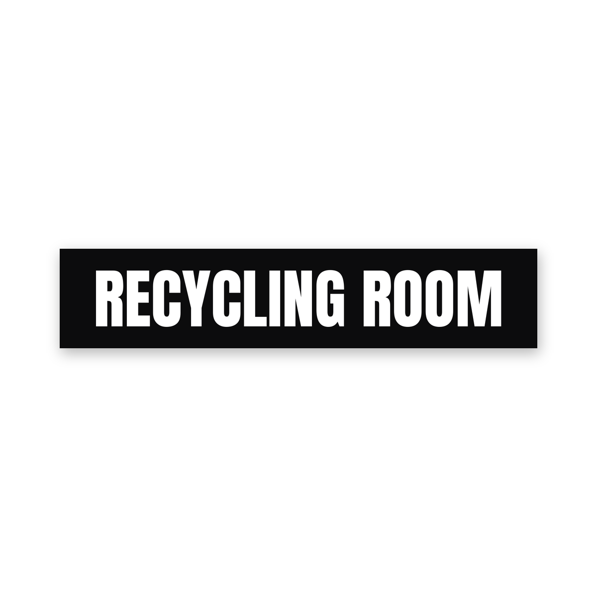 Recycling Room Sign, black and white, Australian made