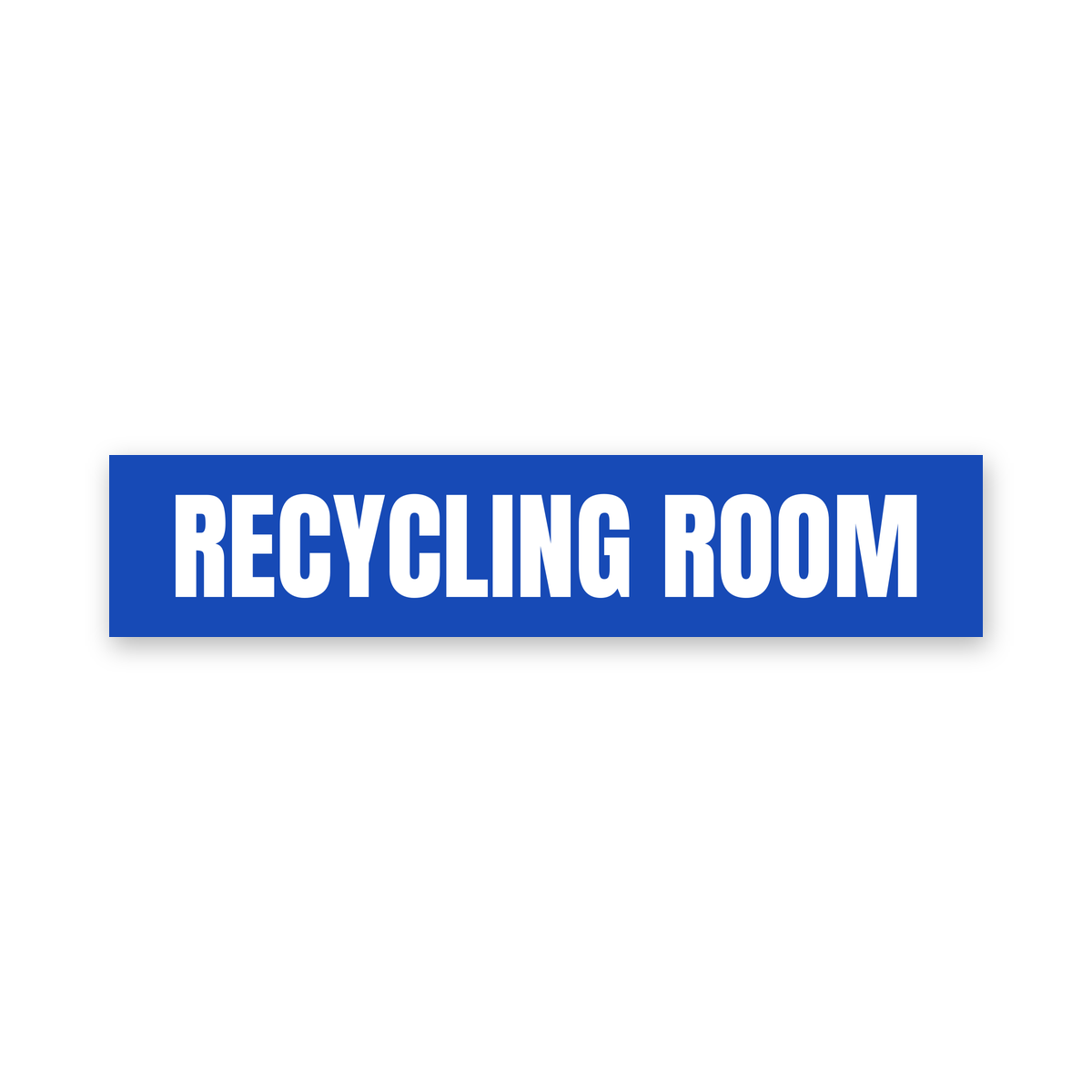 Recycling Room Sign, blue and white, Australian made