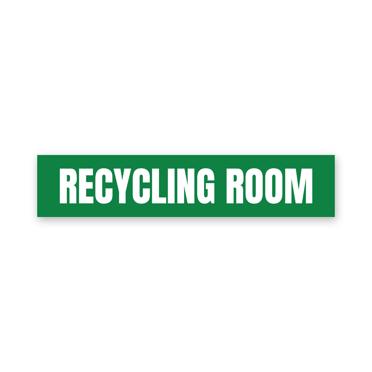 Recycling Room Sign, green and white, Australian made