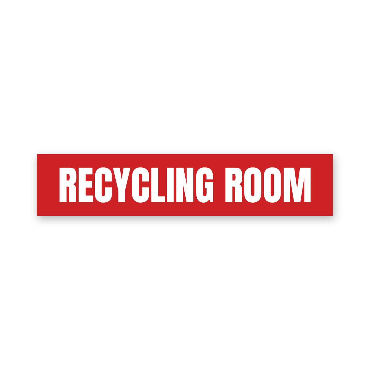 Recycling Room Sign, red and white, Australian made