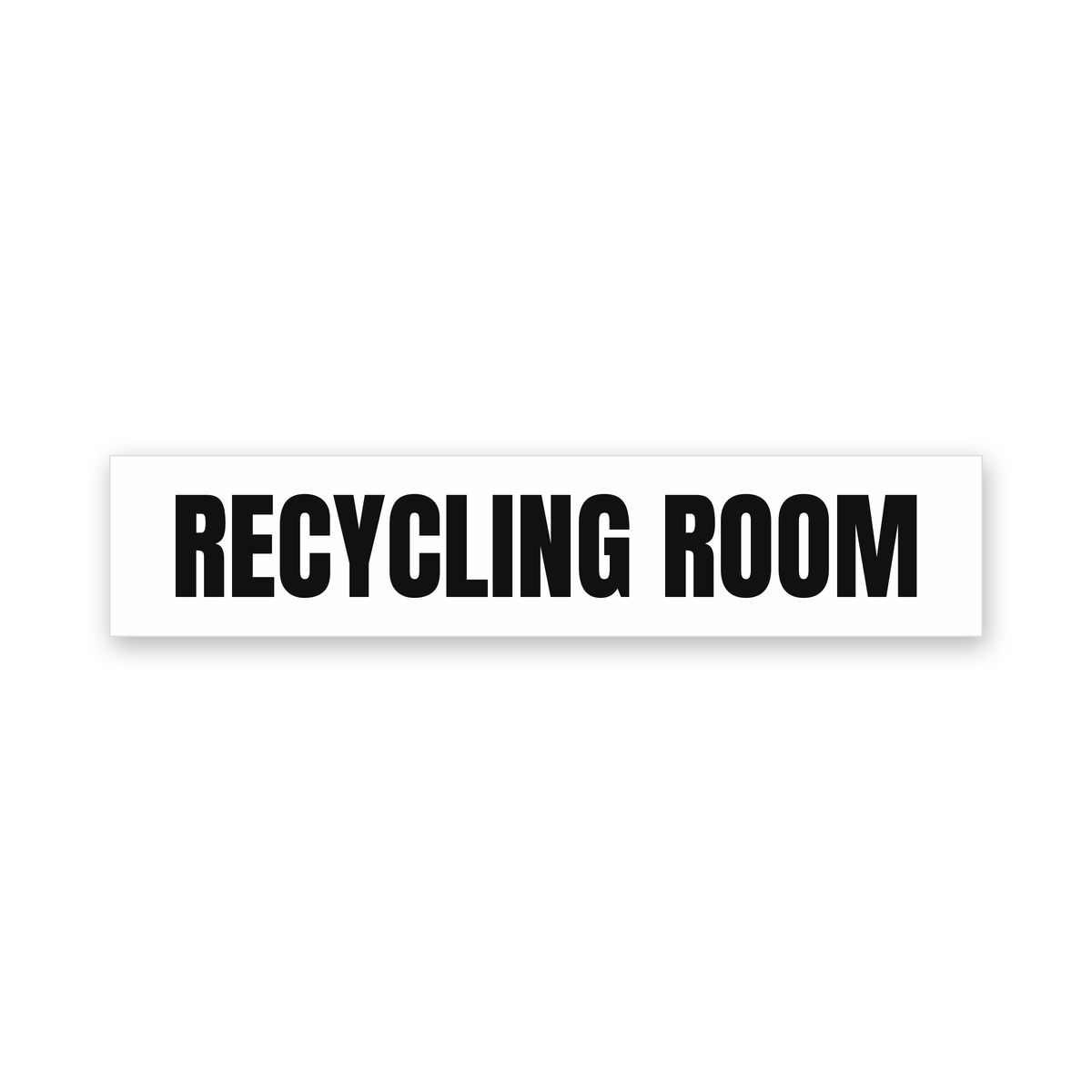 Recycling Room Sign, white and black, Australian made