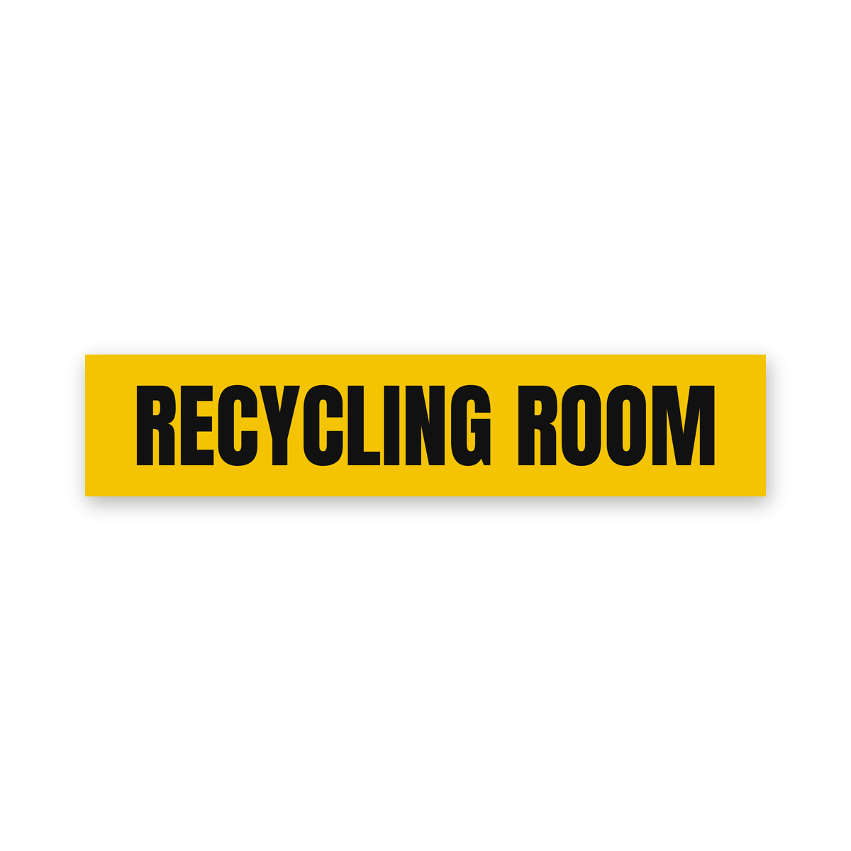 Recycling Room Sign, yellow and black, Australian made
