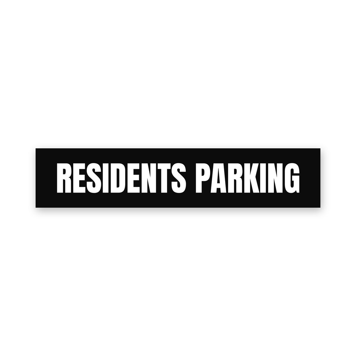 Residents Parking Sign, black and white, Australian made