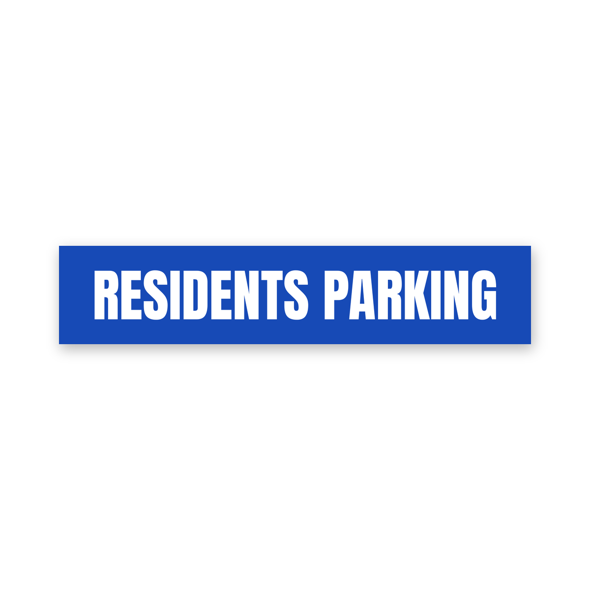 Residents Parking Sign, blue and white, Australian made