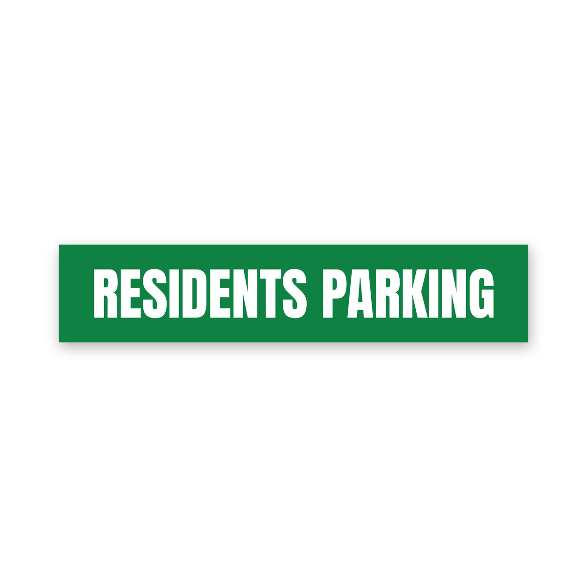 Residents Parking Sign, green and white, Australian made