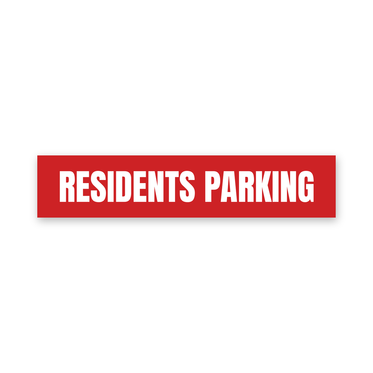Residents Parking Sign, red and white, Australian made