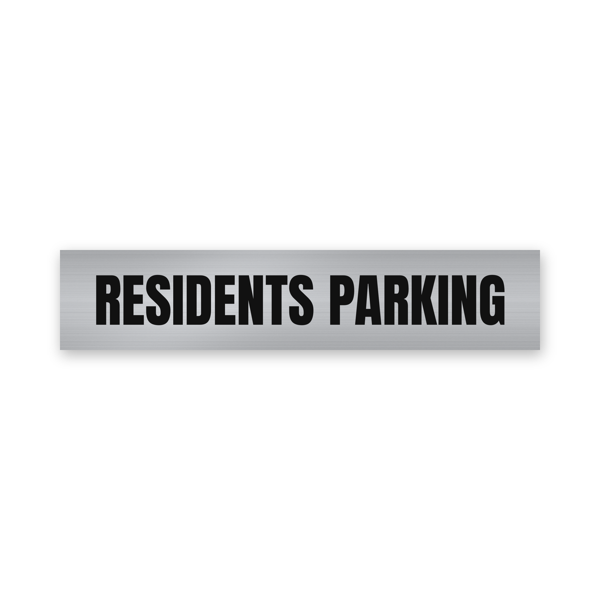 Residents Parking Sign, brushed silver and black, Australian made