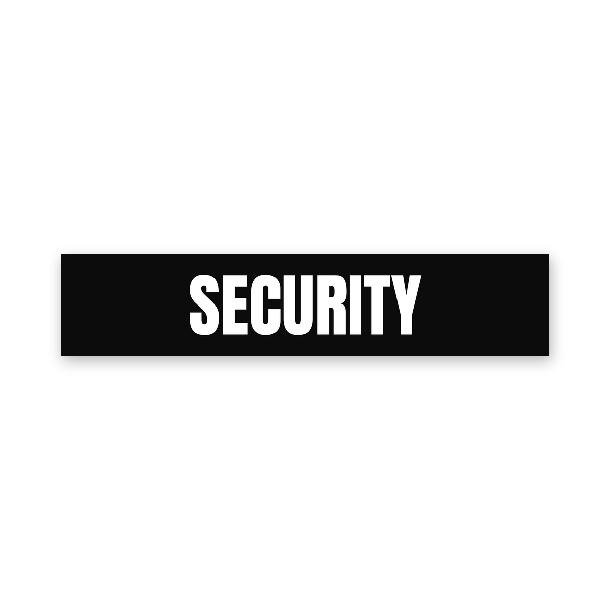 Security Sign, black and white, Australian made