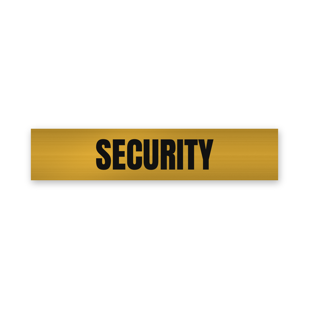 Security Sign, brushed gold and black, Australian made