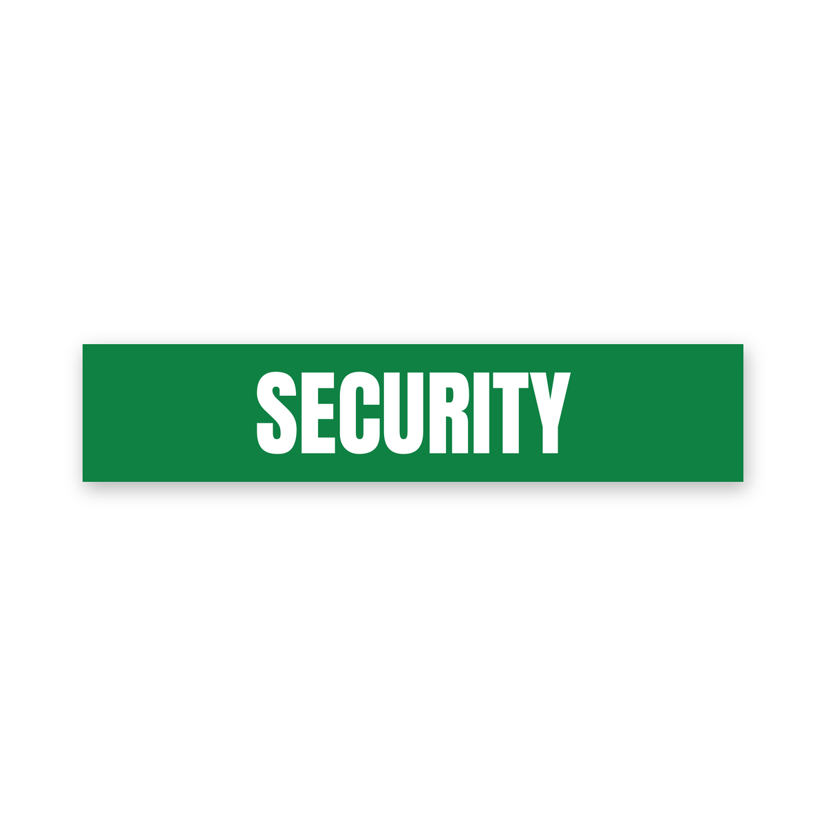 Security Sign, green and white, Australian made