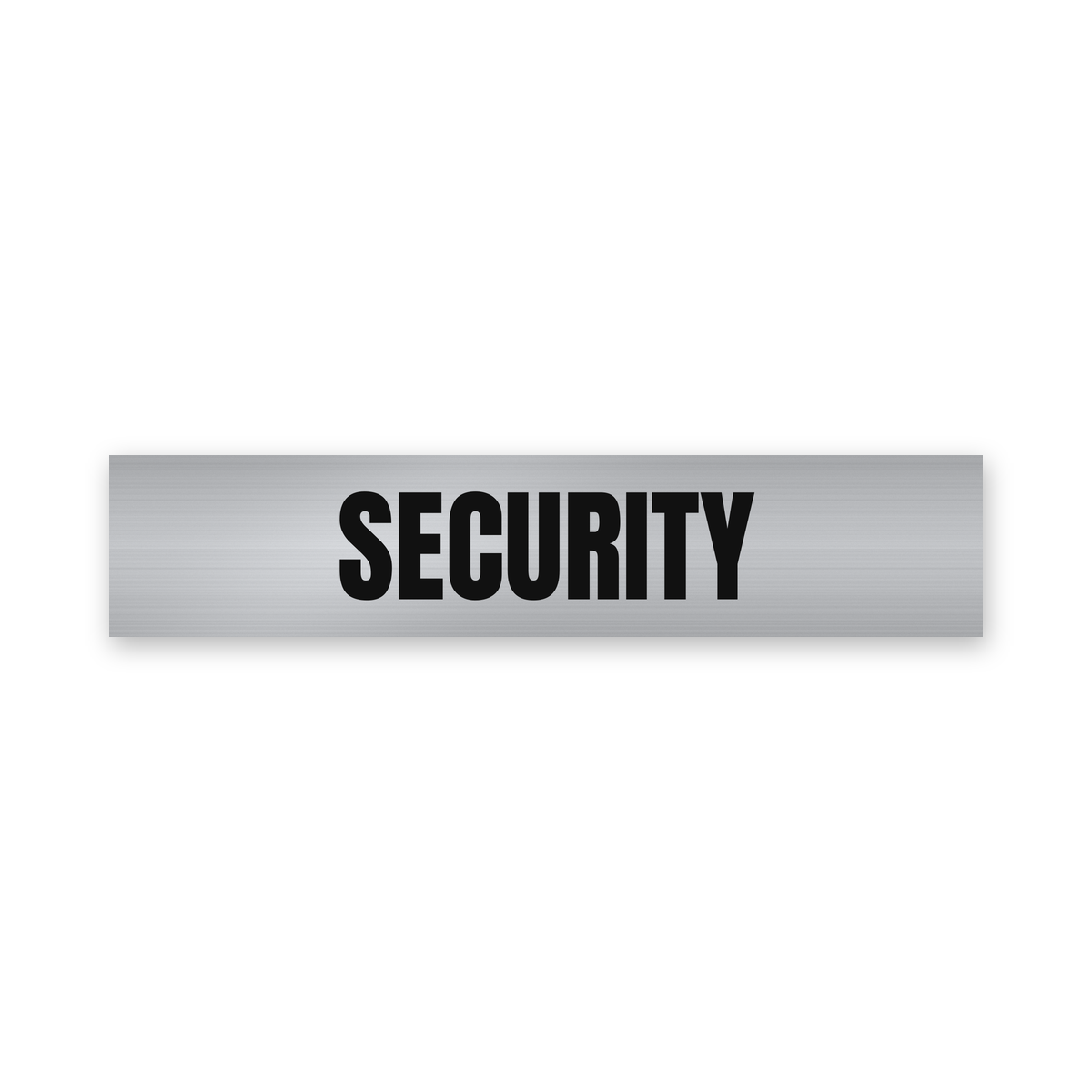 Security Sign, brushed silver and black, Australian made