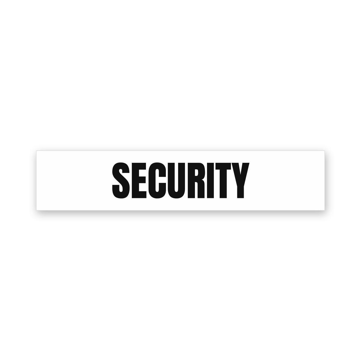 Security Sign, white and black, Australian made