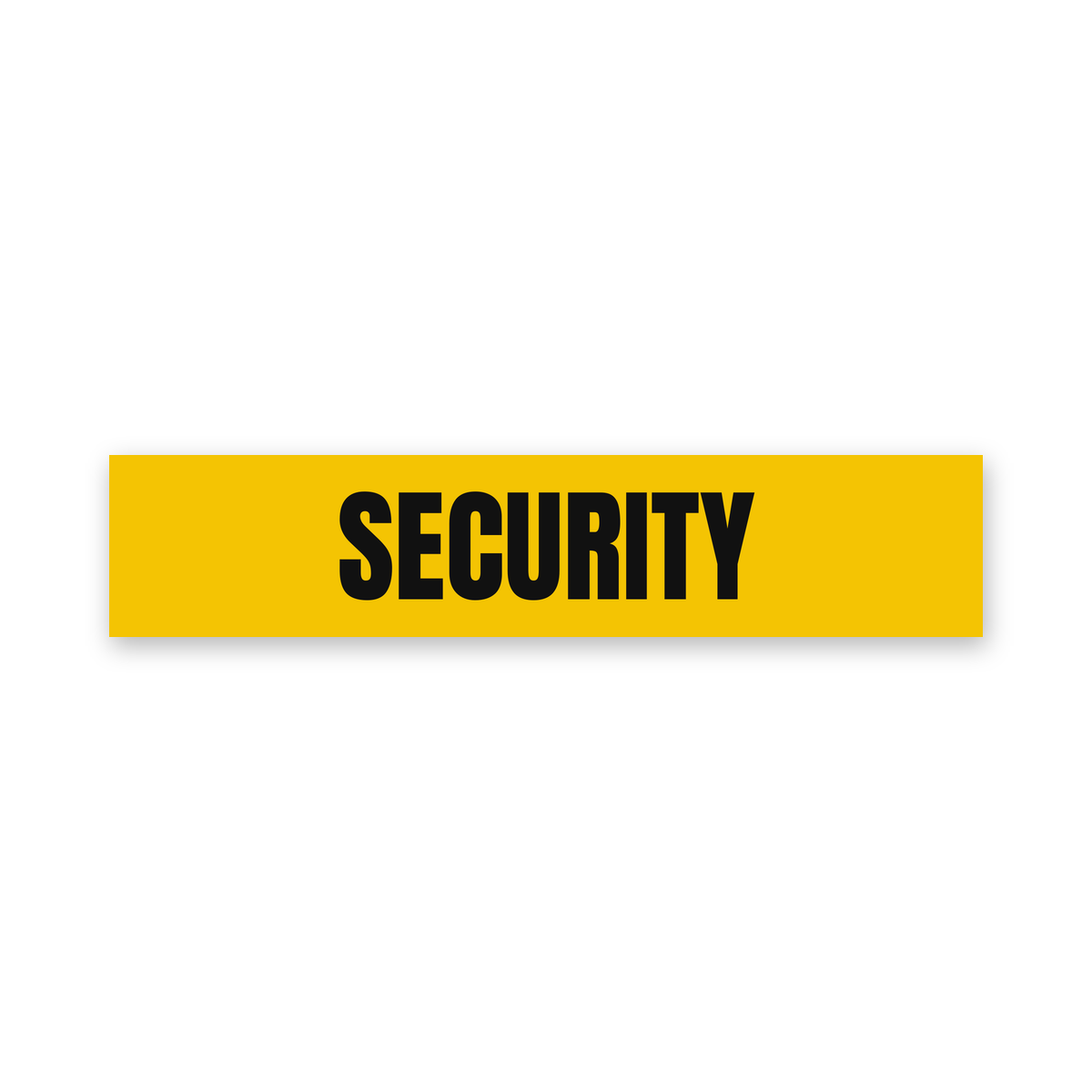 Security Sign, yellow and black, Australian made