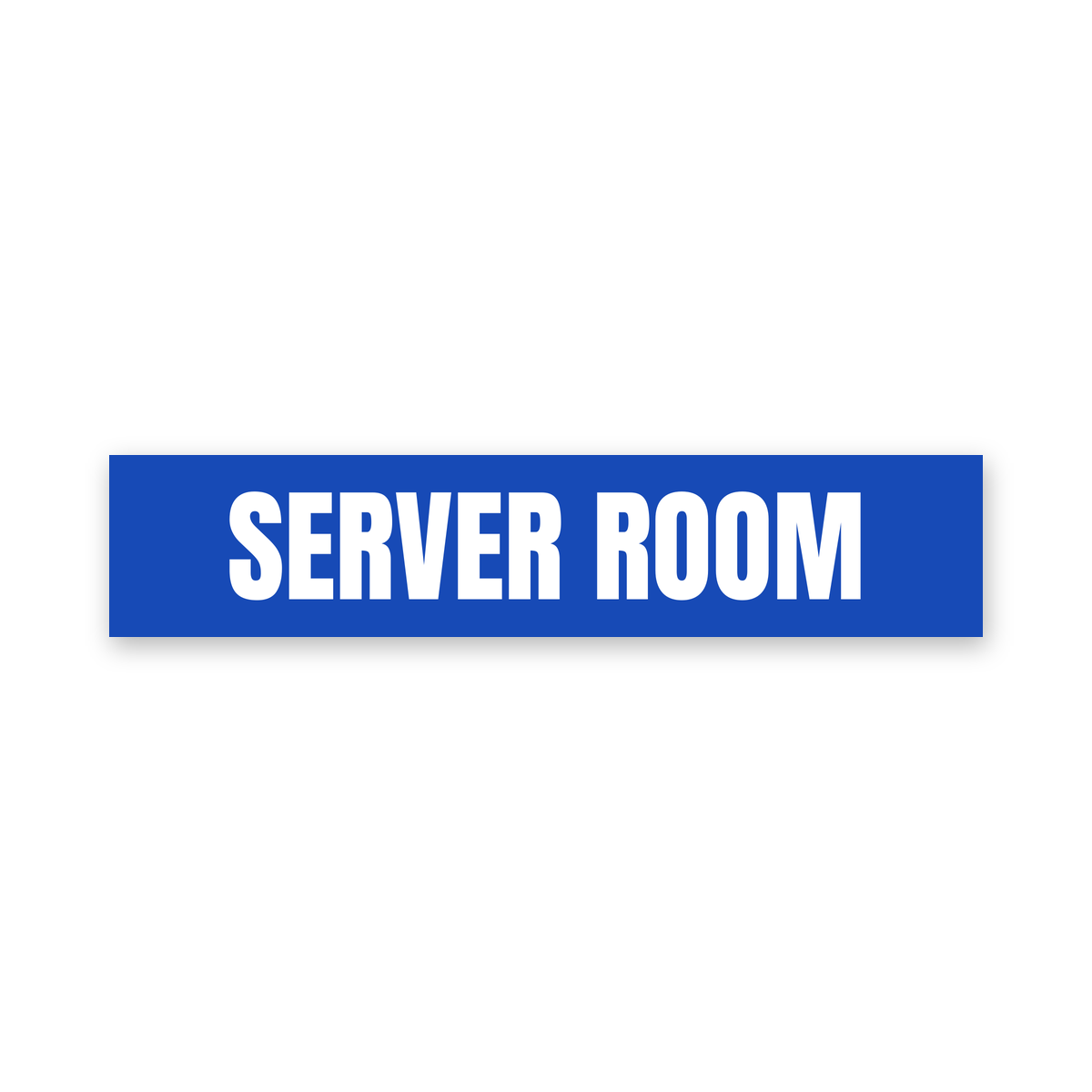 Server Room Sign, blue and white, Australian made