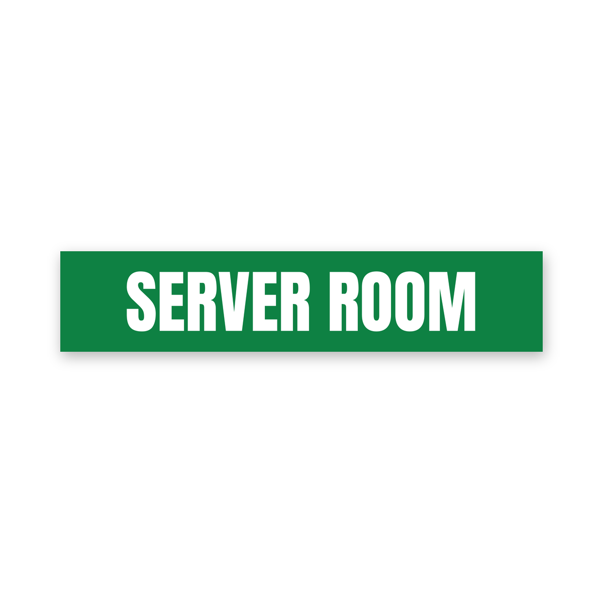 Server Room Sign, green and white, Australian made
