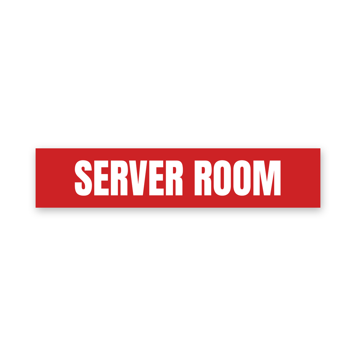 Server Room Sign, red and white, Australian made