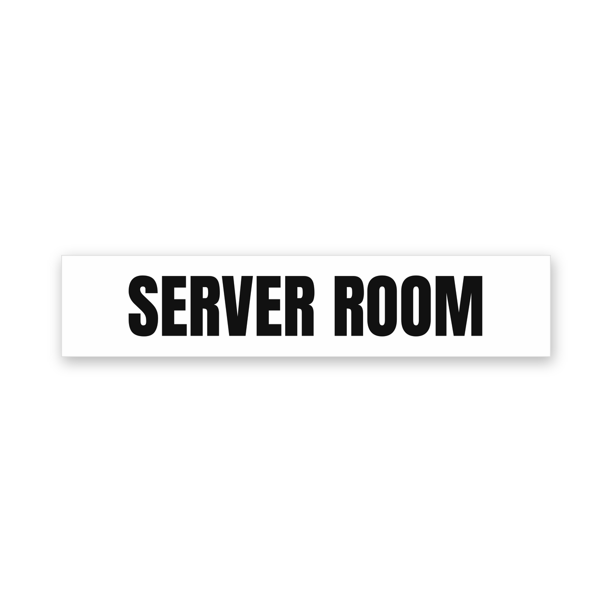 Server Room Sign, white and black, Australian made