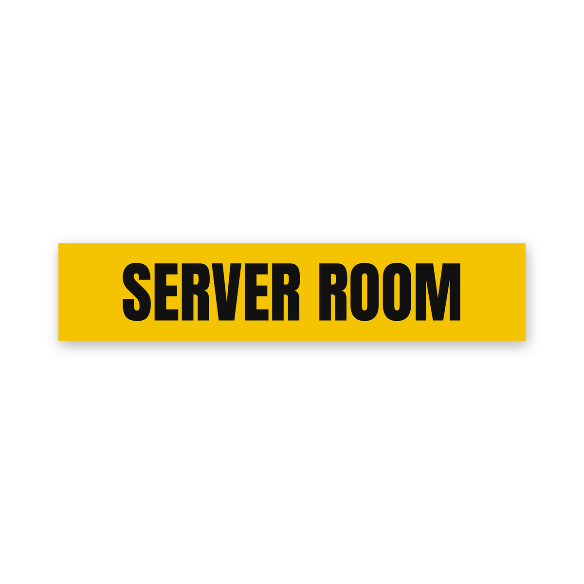 Server Room Sign, yellow and black, Australian made