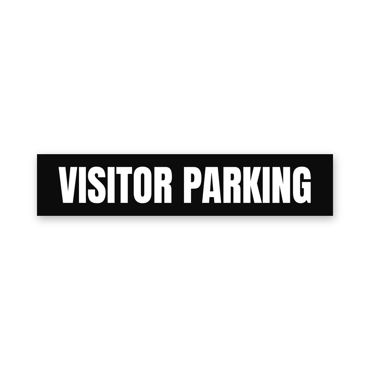 Visitor Parking Sign, black and white, Australian made