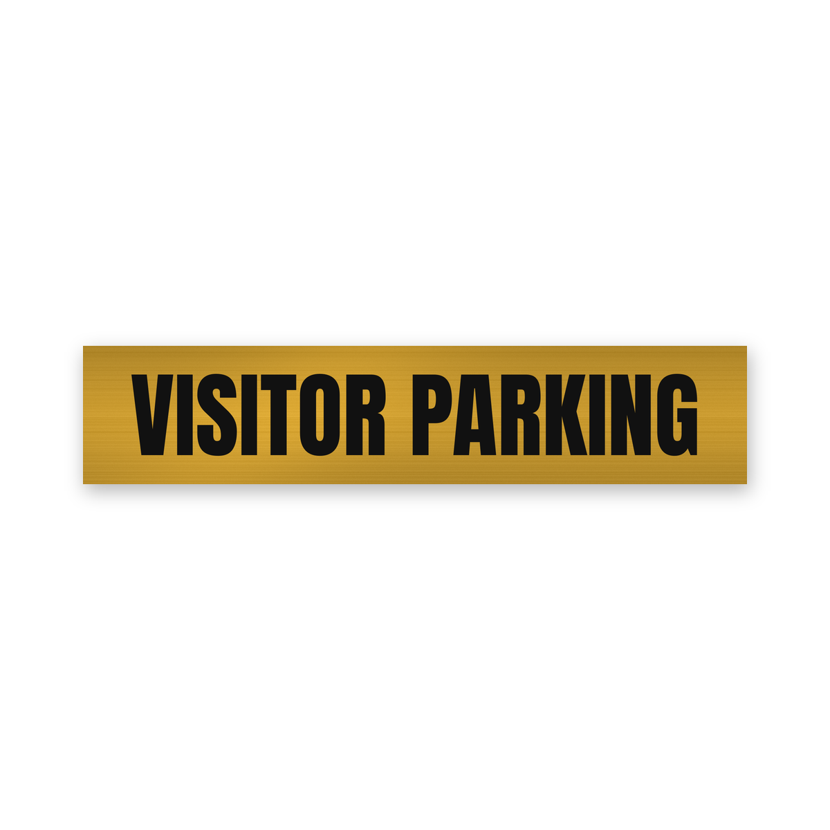 Visitor Parking Sign, brushed gold and black, Australian made