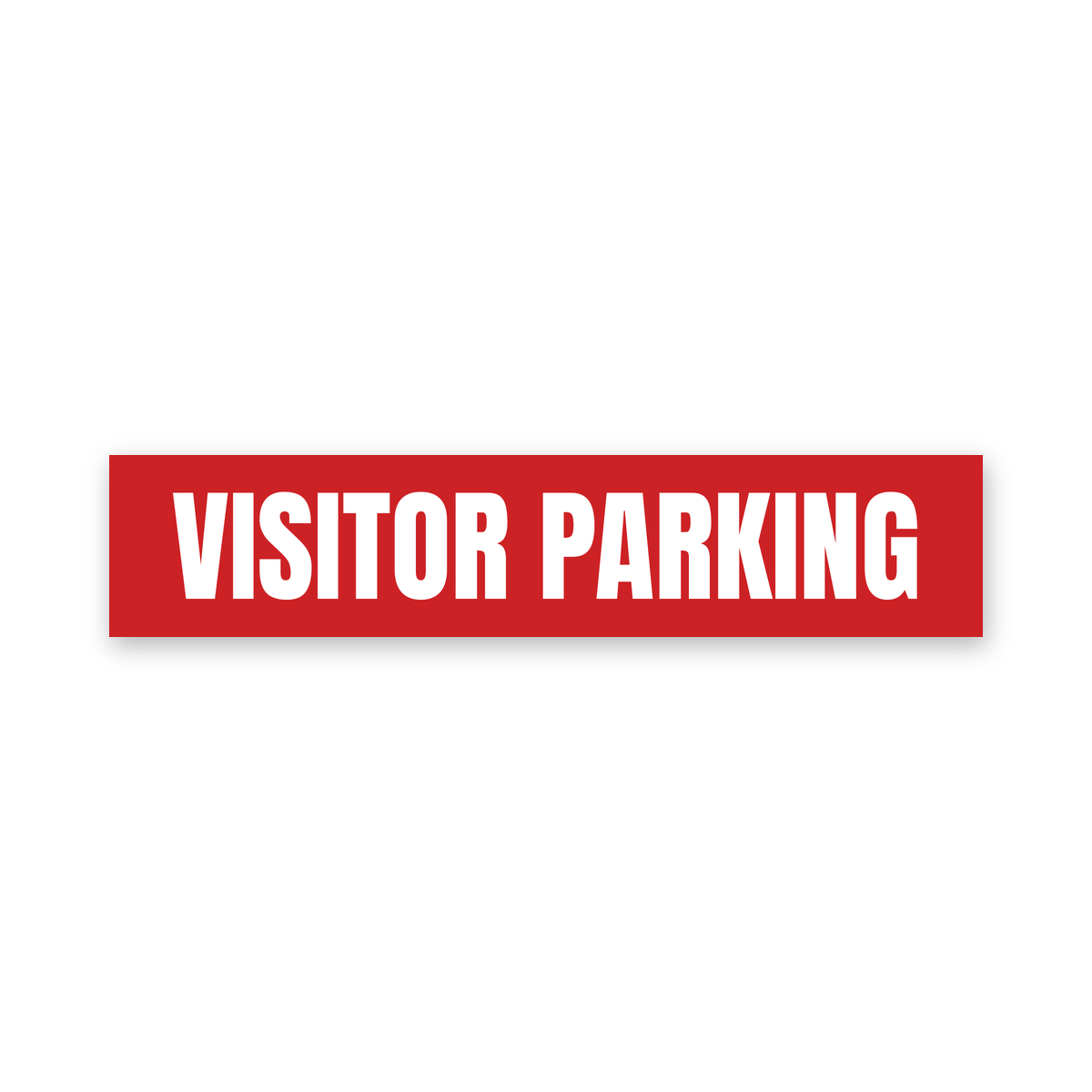 Visitor Parking Sign, red and white, Australian made