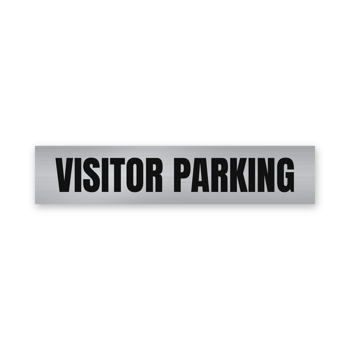 Visitor Parking Sign, brushed silver and black, Australian made